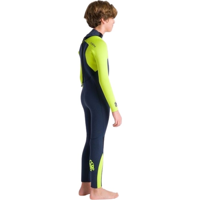 2024 C-Skins Junior NuWave Legend 5/4/3mm Back Zip Wetsuit C-NLE54JBZ - Bluestone / Lime / Multi